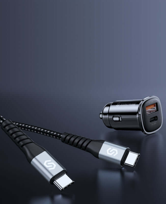 Câble USB-C vers Lightning - Extensible jusqu'à 1,5 m - Câble iPhone  enroulé 