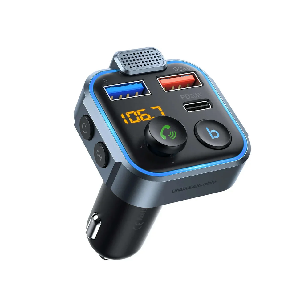 Transmetteur FM pour voiture Chargeur de voiture Bluetooth 5.0