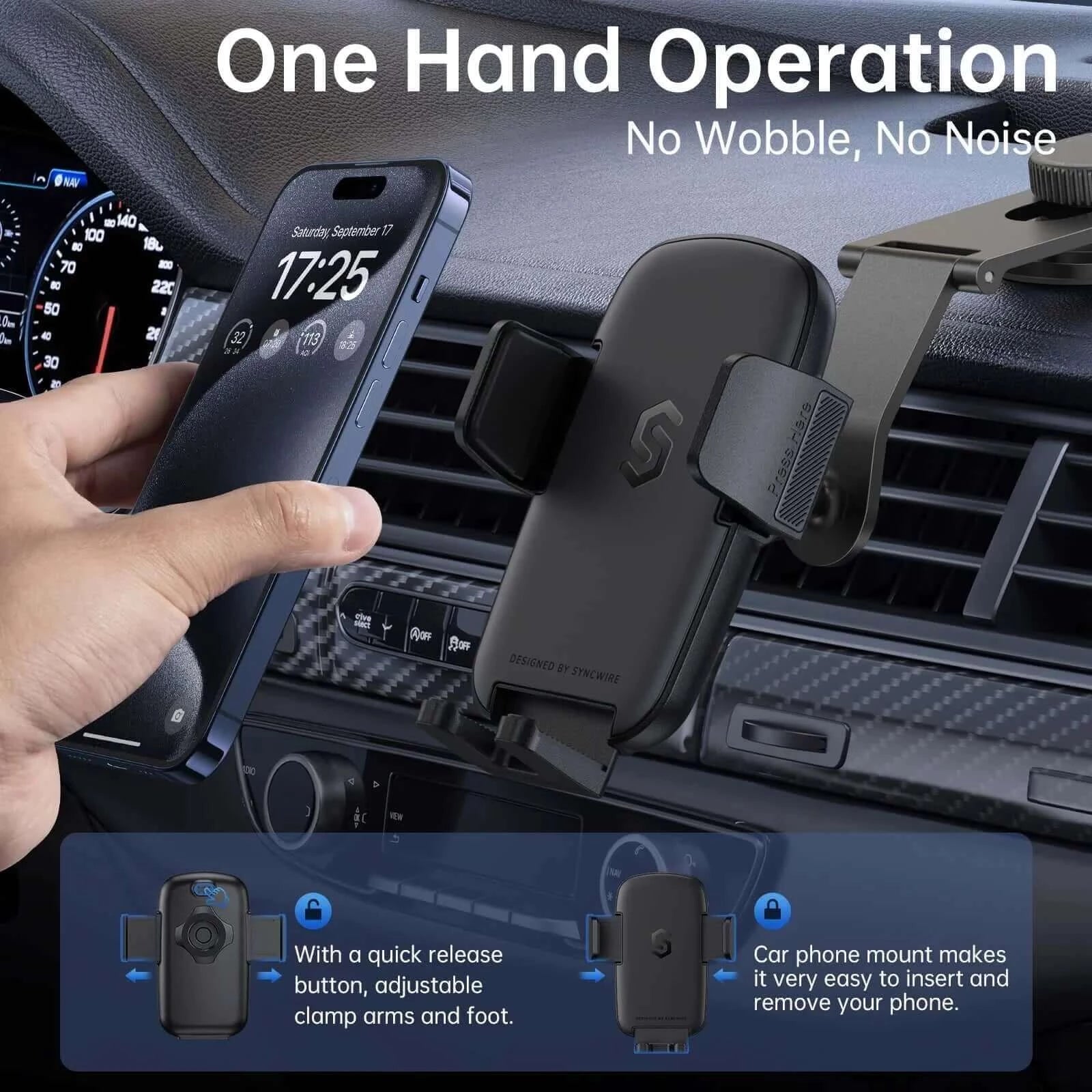 Support Voiture Magnétique XO-C48 Pour Smartphone Noir Support Voiture Magnétique XO-C48 Pour Smartphone Noir