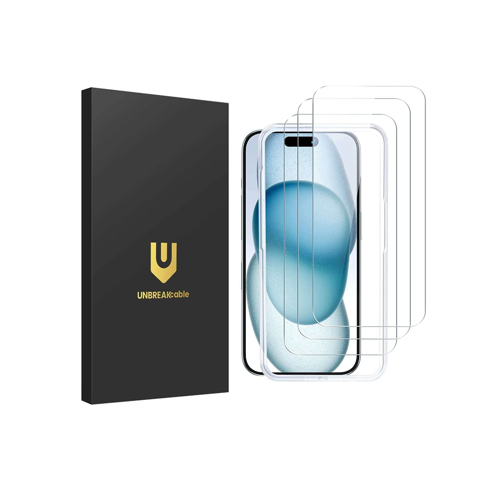 Protecteur d'écran en verre trempé incassable pour iPhone 15 | 15 Pro | 15 Pro Max