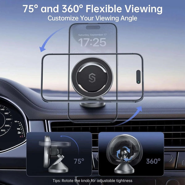 Support magnétique voiture 360° extensible